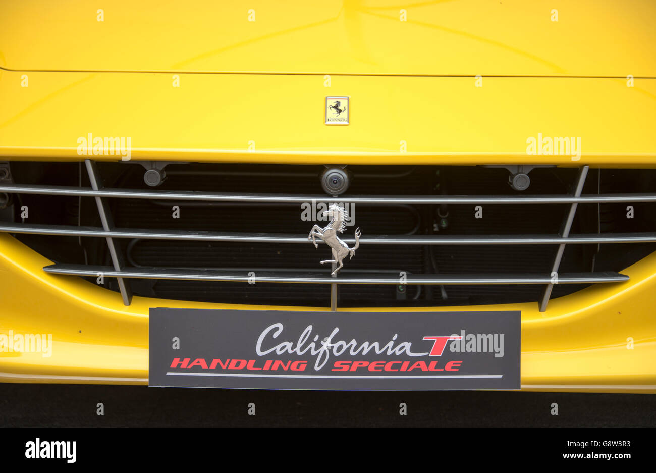 Ferrari California front grill at Goodwood FOS Stock Photo