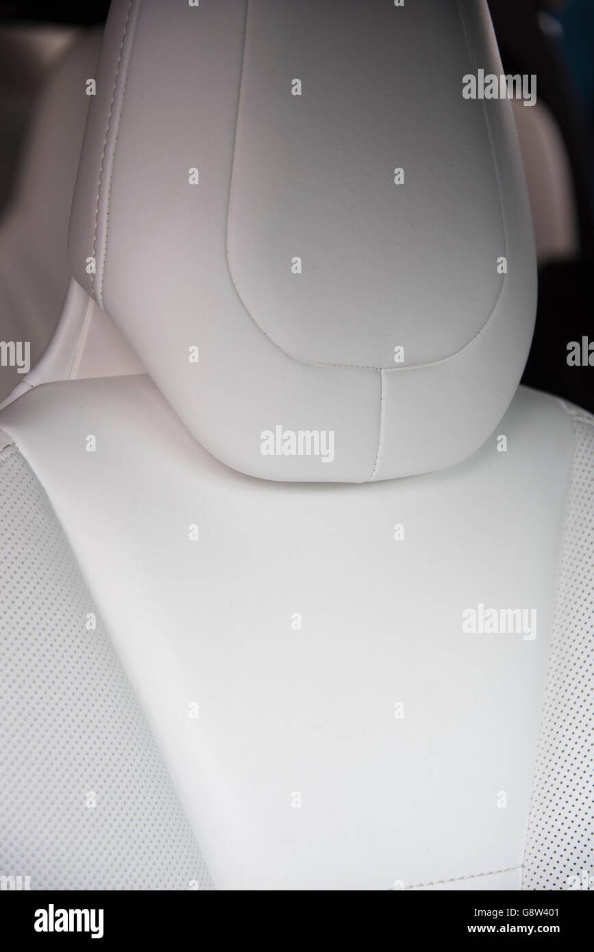 Tesla Model X interior seats made from Vegan material Stock Photo Alamy