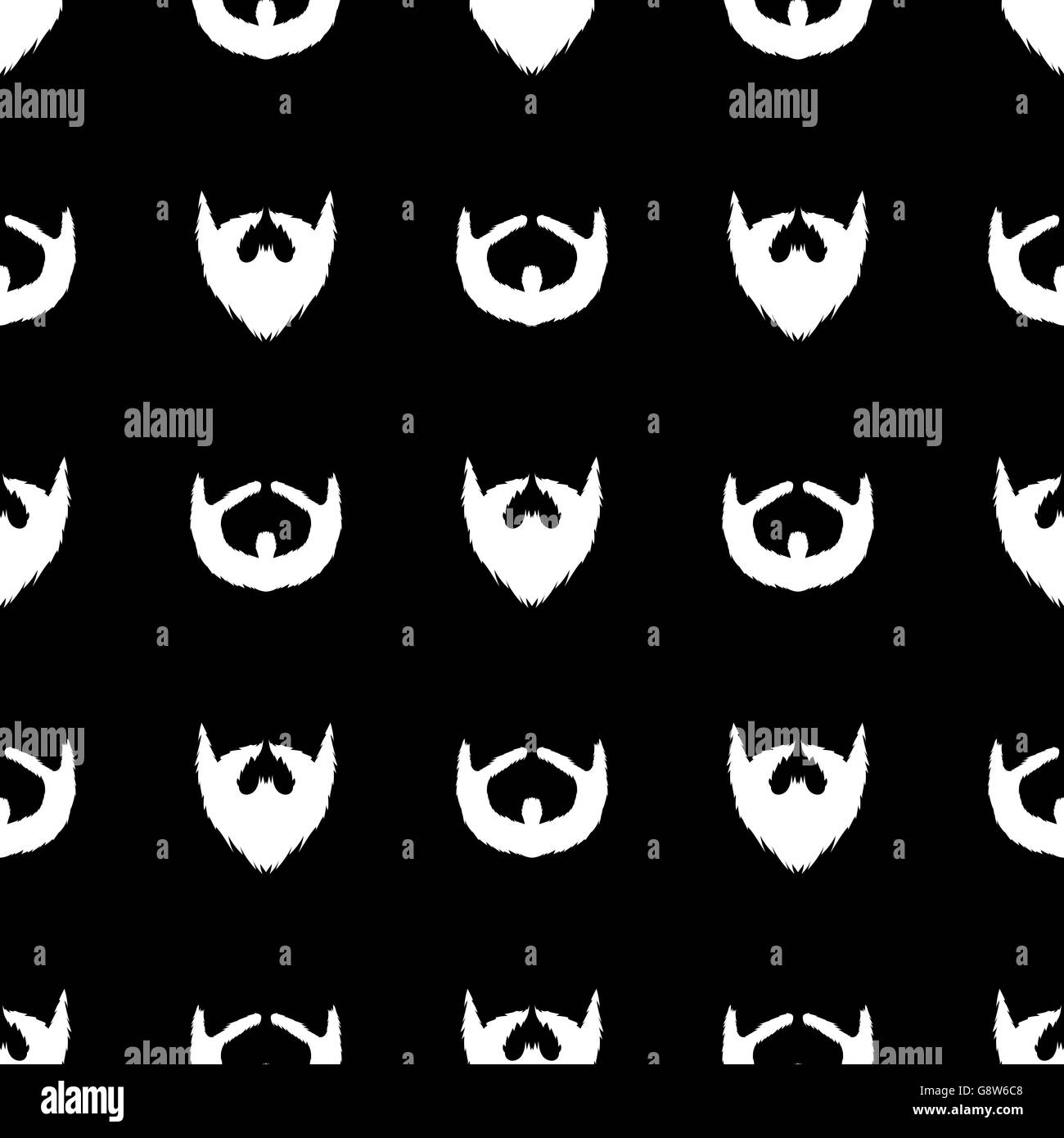 Beard Silhouette Seamless Pattern Stock Vector Image & Art - Alamy