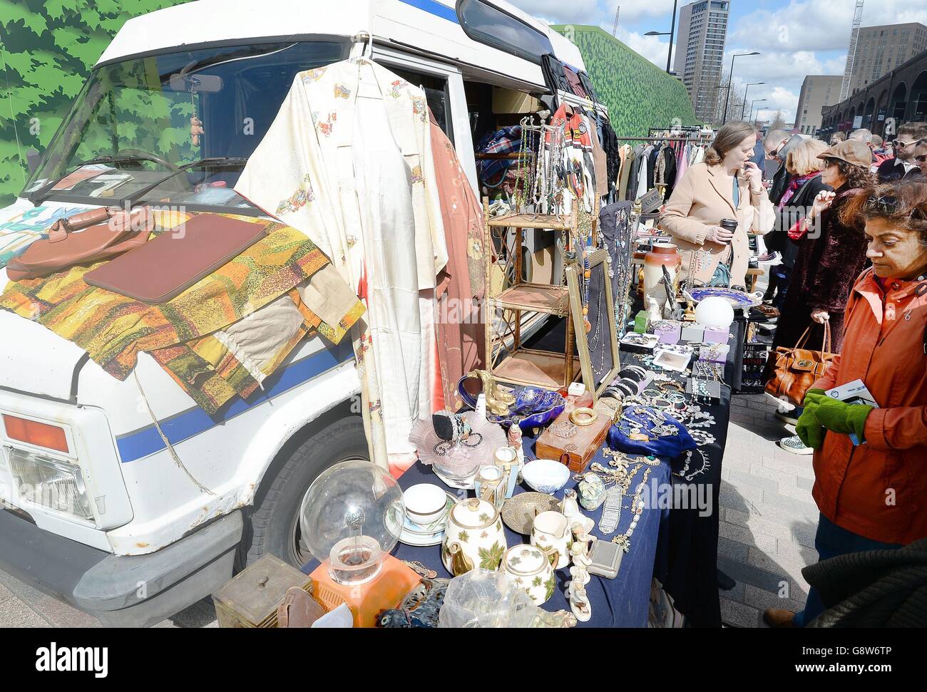 Classic Car Boot Sale Stock Photo Alamy