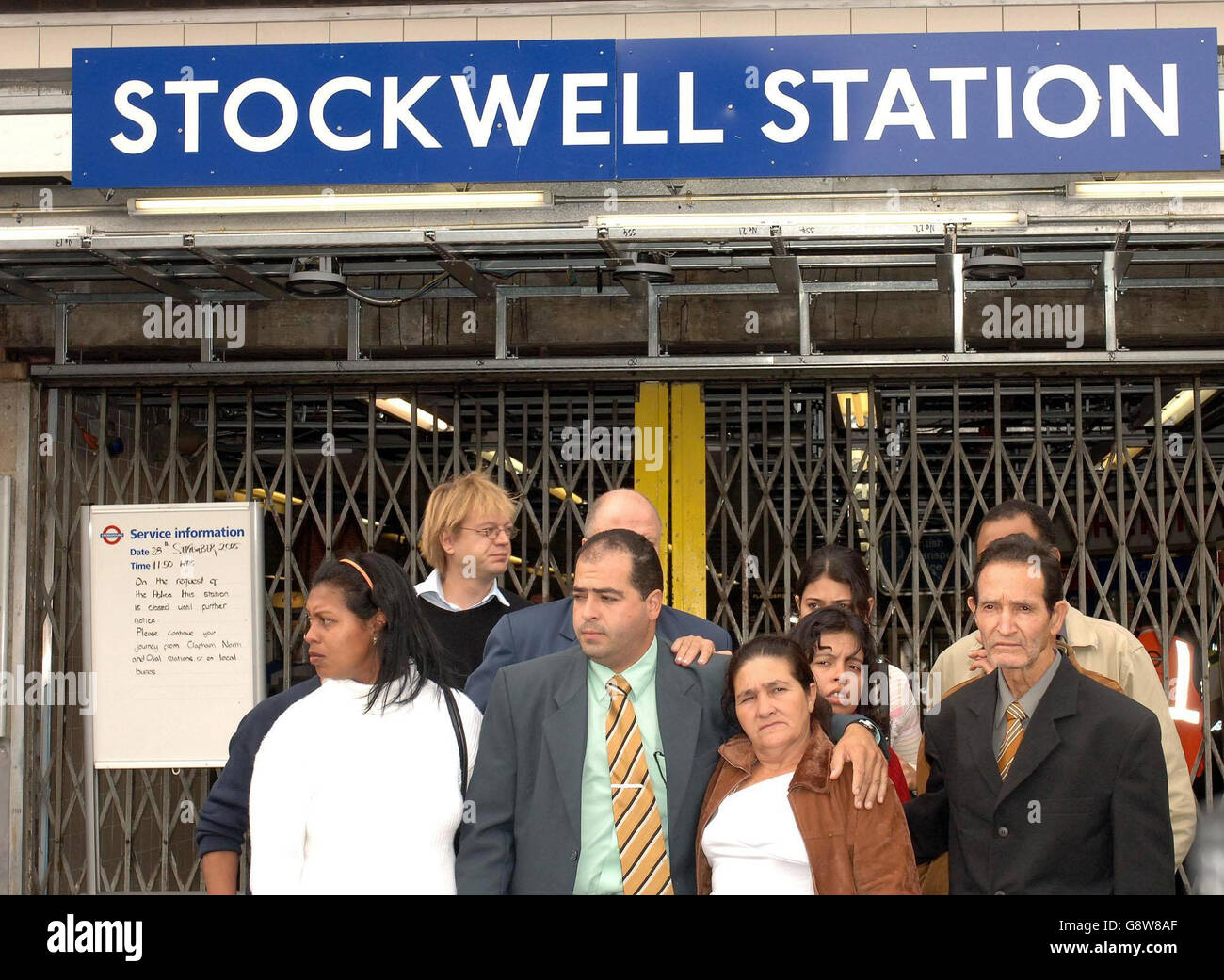 Outside scene shooting in stockwell tube station in south london