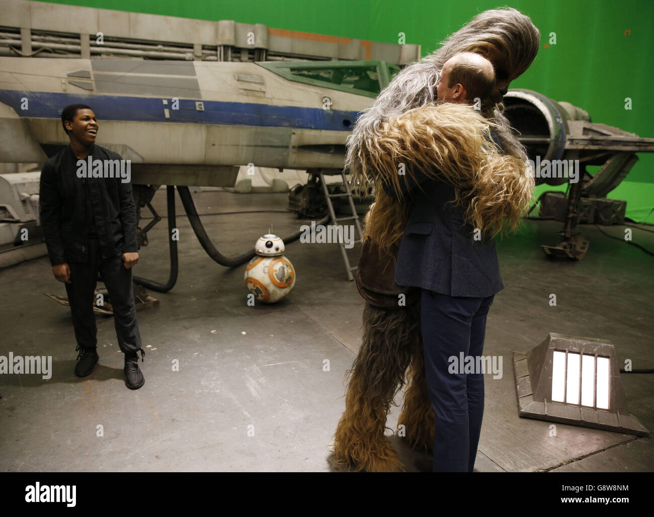 Royal visit to Pinewood studios Stock Photo Alamy