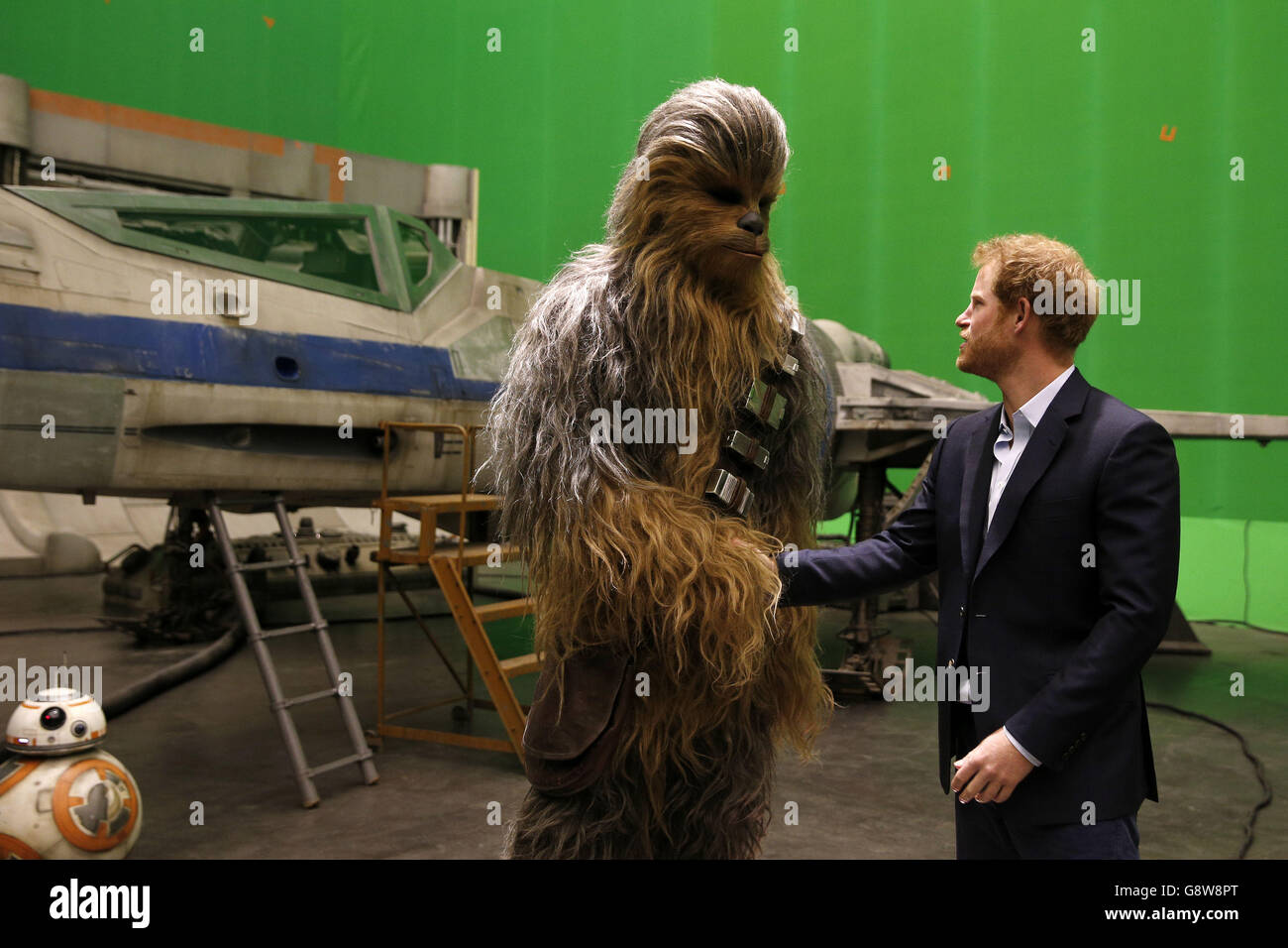 Royal visit to Pinewood studios Stock Photo Alamy