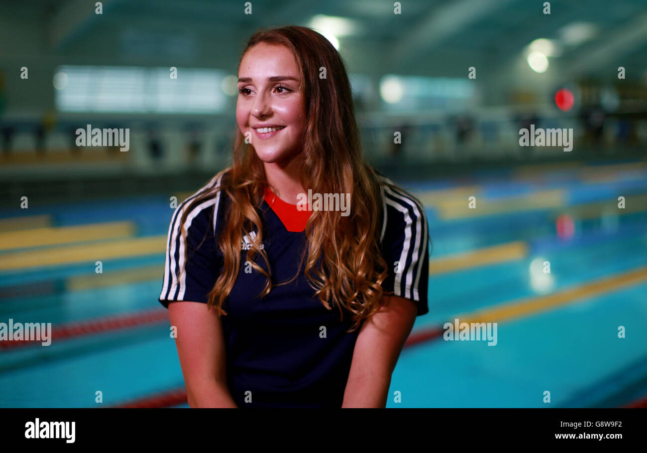 Chloe Tutton during the announcement of the Team GB swimming athletes for the Rio 2016 Olympic Games at the University of Bath Swimming Pool. Picture date: Thursday April 21, 2016. Photo credit should read: David Davies/PA Wire Stock Photo