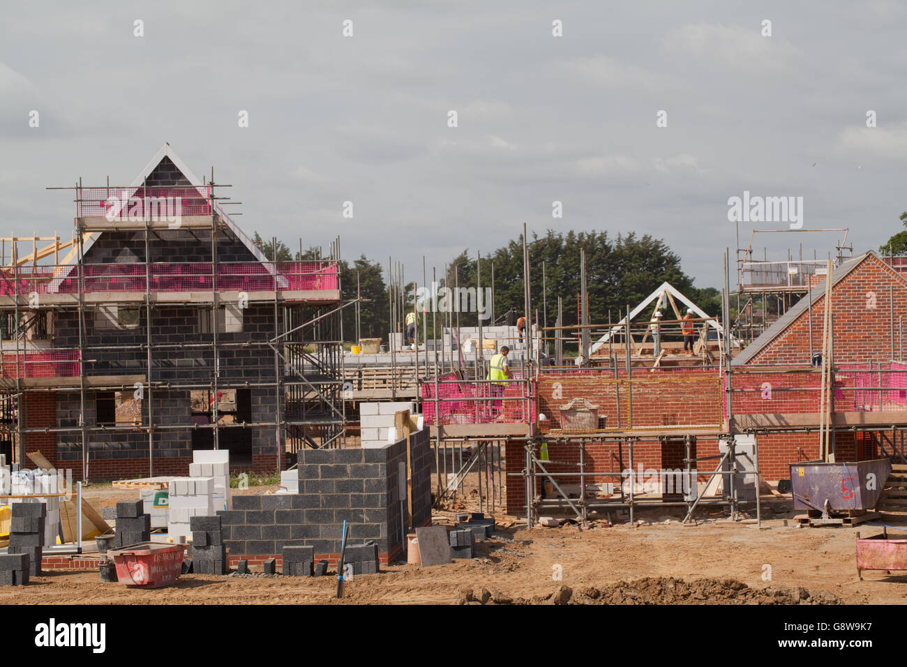 New house building on a green field site. Stalham. Norfolk. East Anglia