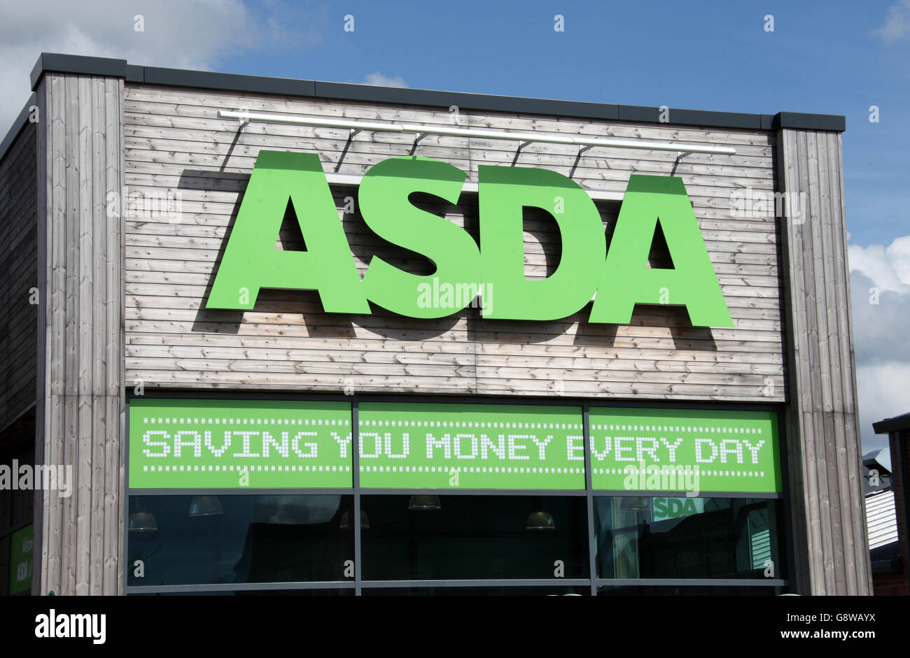 ASDA Supermarket at Uttoxeter in Staffordshire Stock Photo