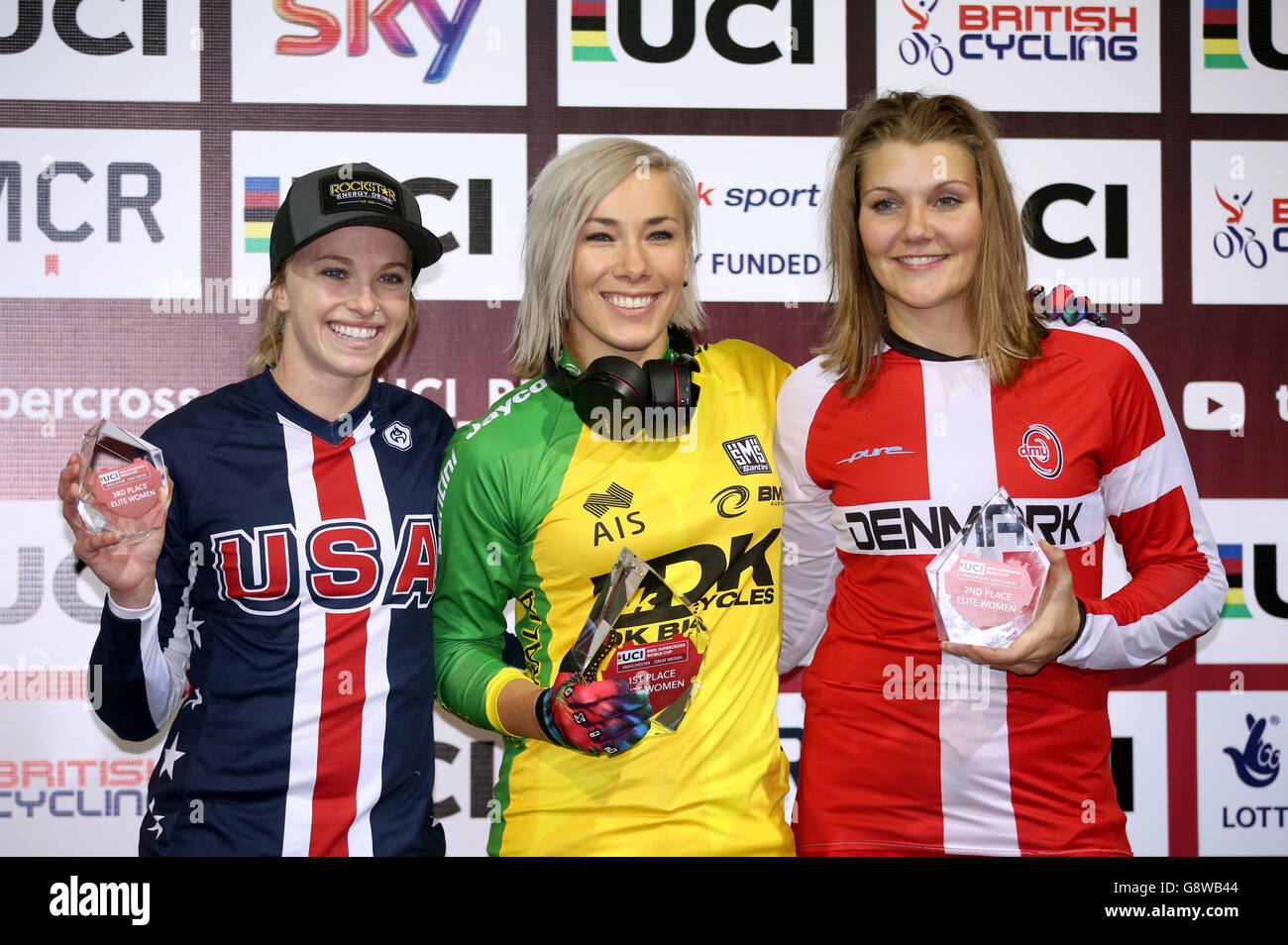 BMX Supercross World Cup - Round Two - Day Two - National Cycling Centre Stock Photo