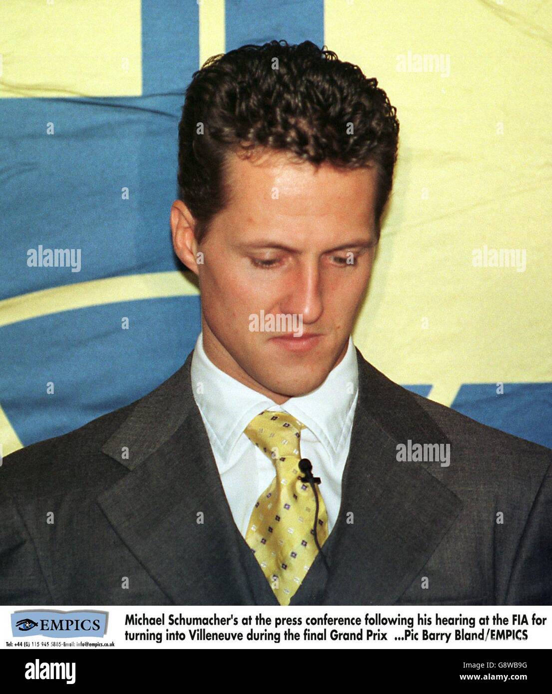 Jacques villeneuve michael schumacher hires stock photography and