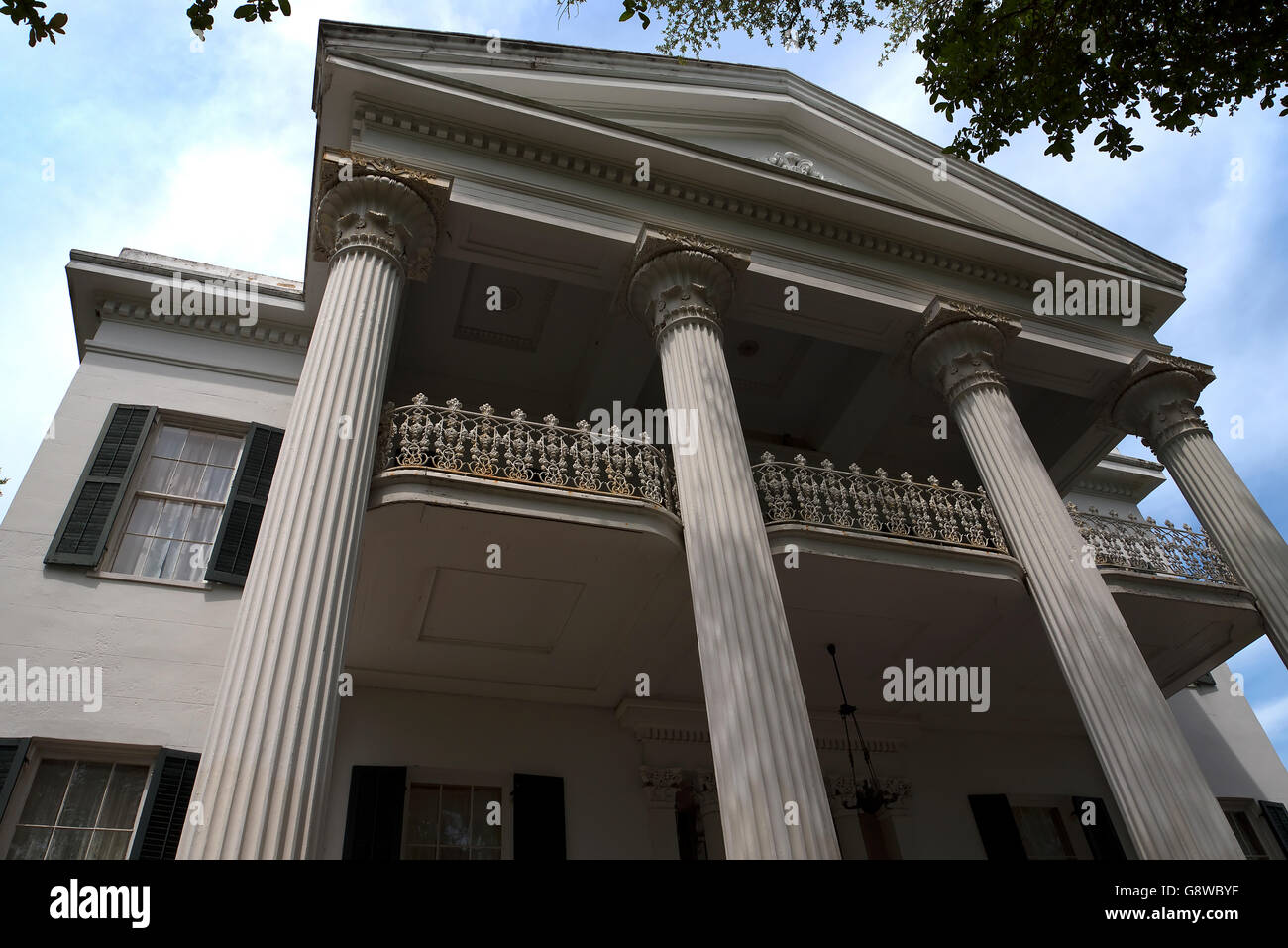 Beautiful Antebellum House in Natchez Mississippi in the USA Stock