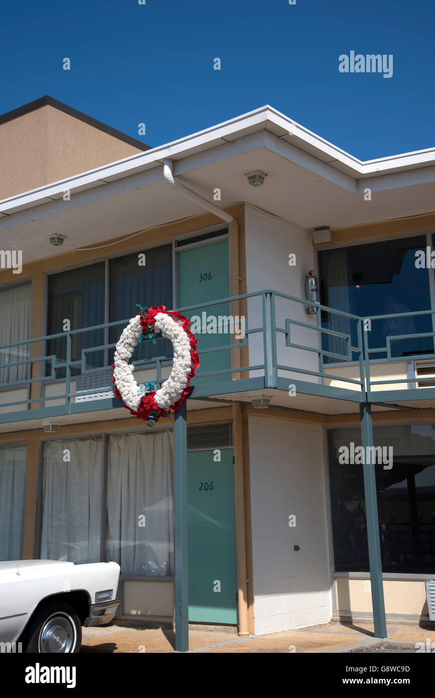 Lorraine Motel in Memphis Tennessee where Martin L. King  Jnr  was assassinated Stock Photo