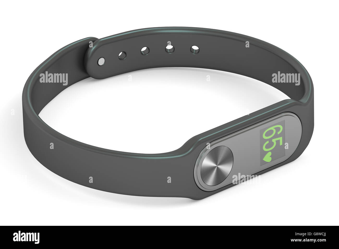 activity tracker or fitness bracelet, 3D rendering Stock Photo