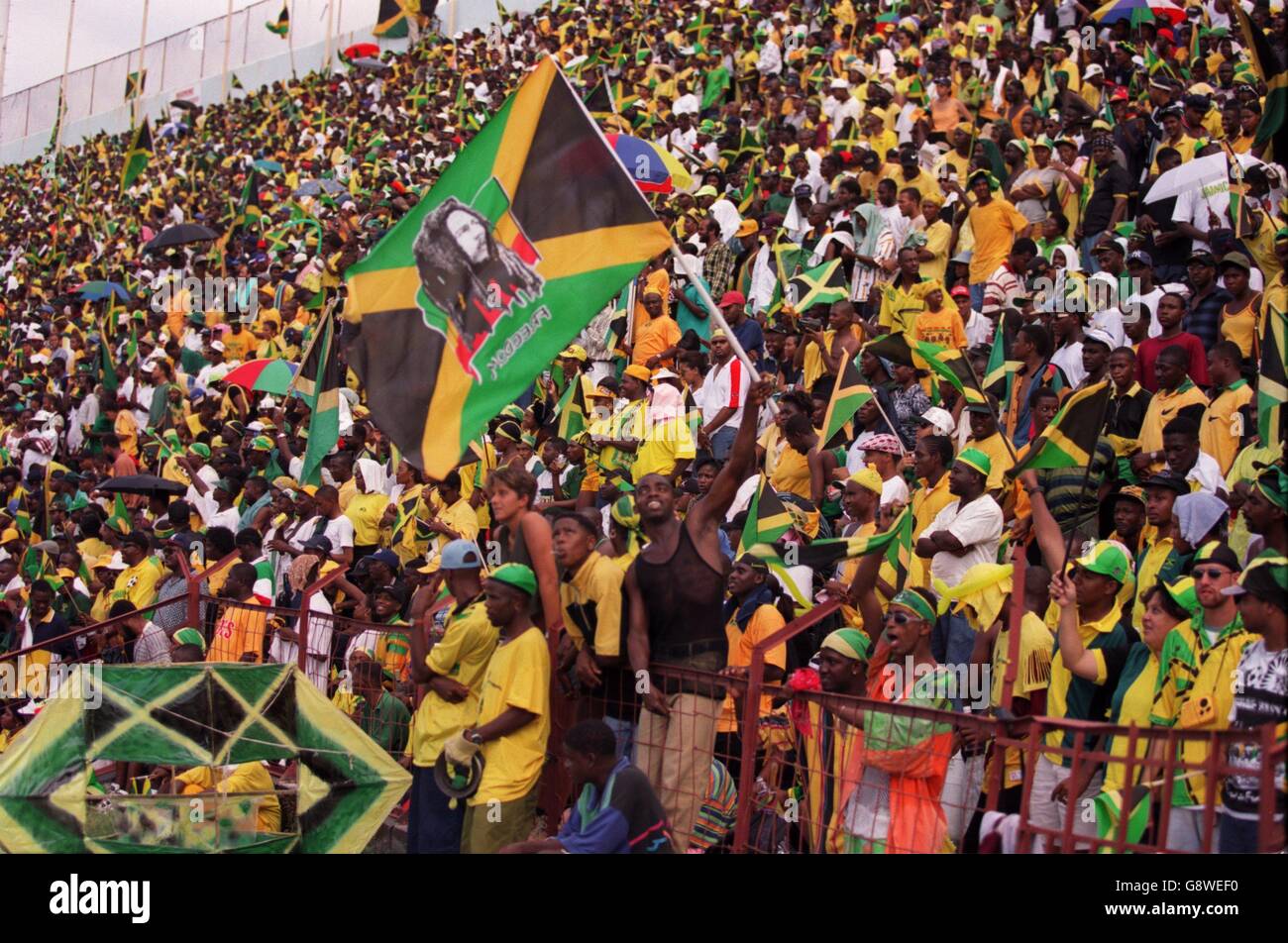 Soccer World Cup Qualifier Jamaica v Mexico. Jamaica fans Stock
