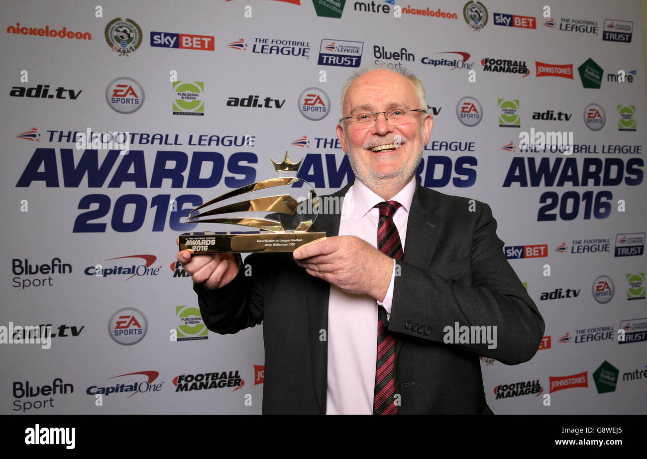 The Football League Awards 2016 - Manchester Central - Manchester. Andy Williamson OBE receives the Contribution to League Football Award at tonight's Football League Awards in Manchester Stock Photo