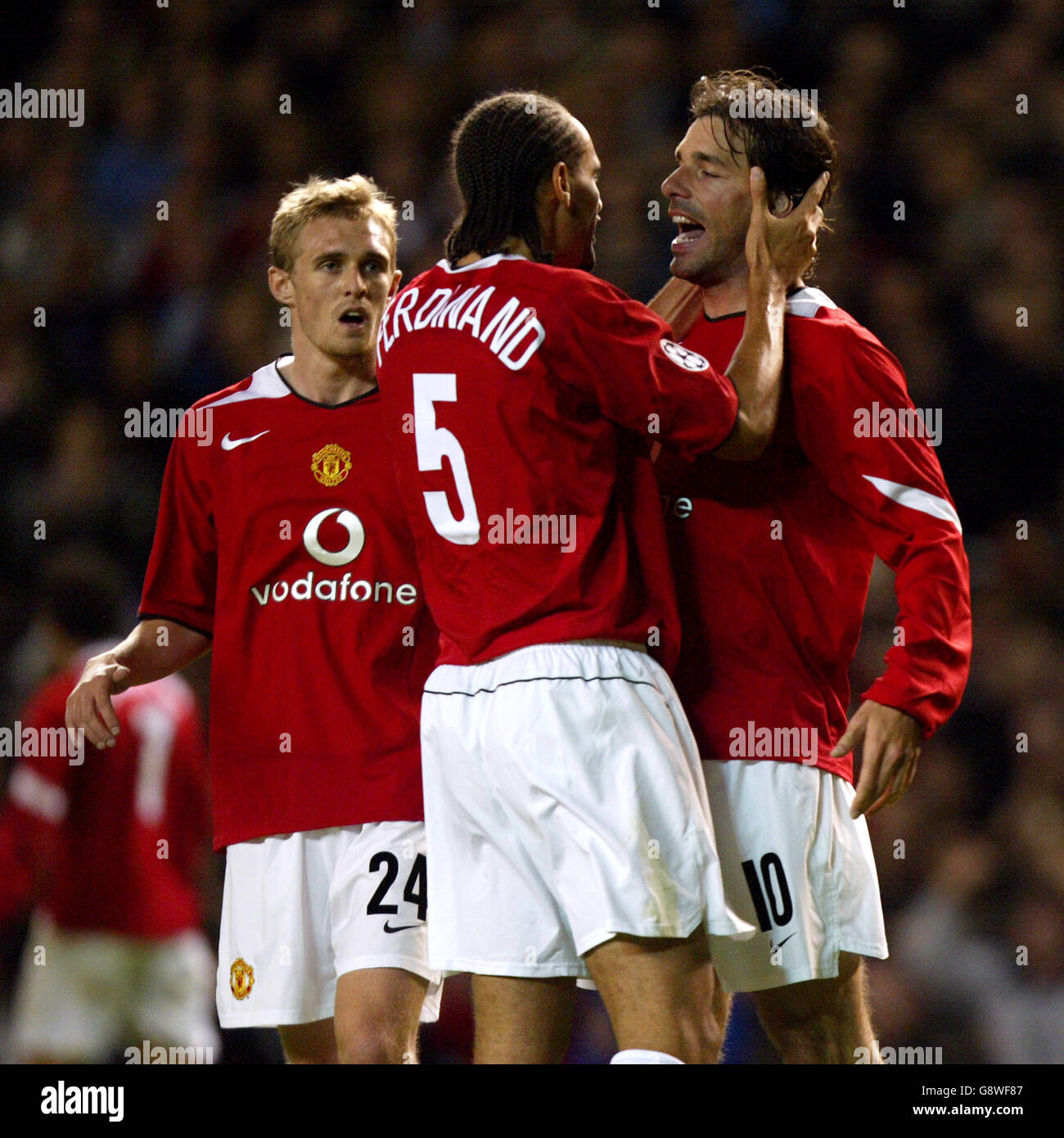 Manchester United's Ruud van Nistelrooy celebrates scoring the