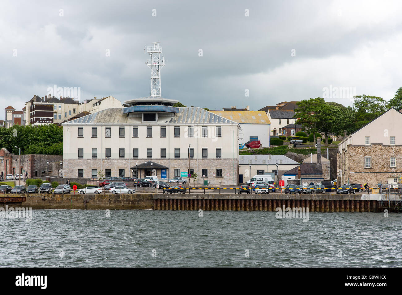 QMB Waterfront Operations at HMNB Devonport , also known as Flag, controls water movements around HMNB Devonport. Stock Photo