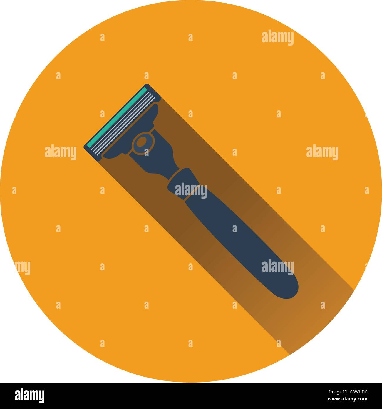 Safety razor icon. Flat color design. Vector illustration Stock Vector ...