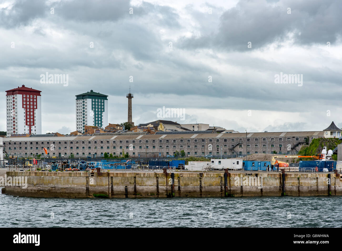 The Ropewalk in Devonport Dockyard, Plymouth.  Formerly used for the manufacture of ropes for Naval Ships. Stock Photo