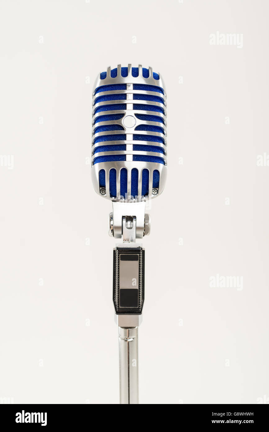 Retro Microphone Stock Photo