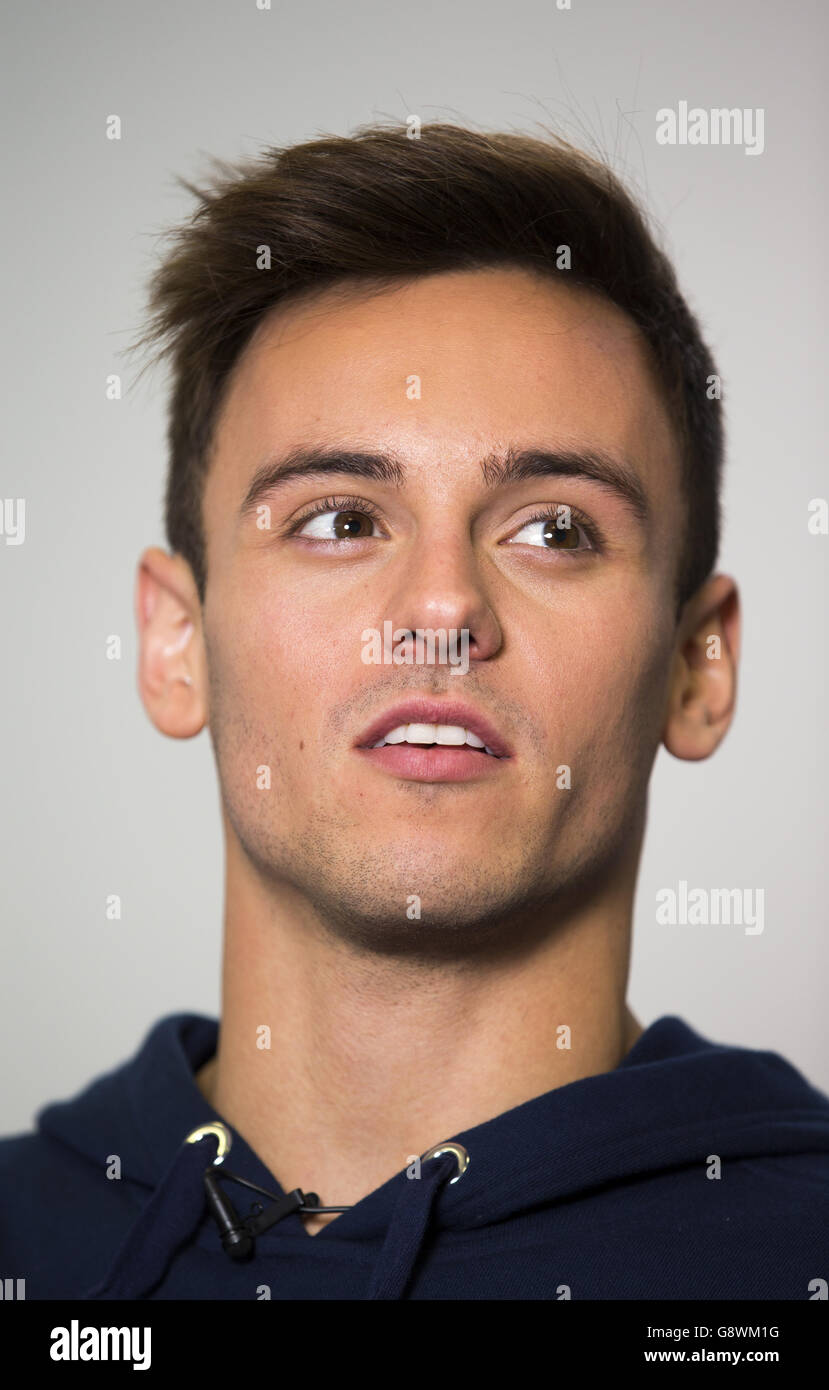 Team GB's Tom Daley during the kit launch at Seymour Leisure Centre