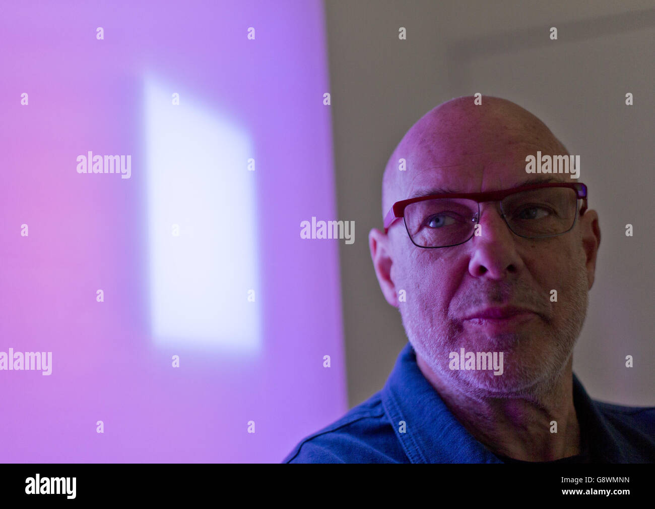 Brian Eno Light Music Art Exhibition Stock Photo