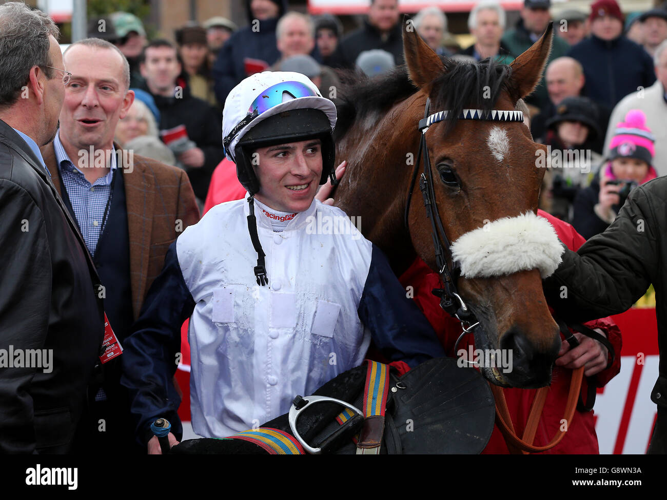 Jockey Gavin Sheehan after his winning ride on One Track Mind in the