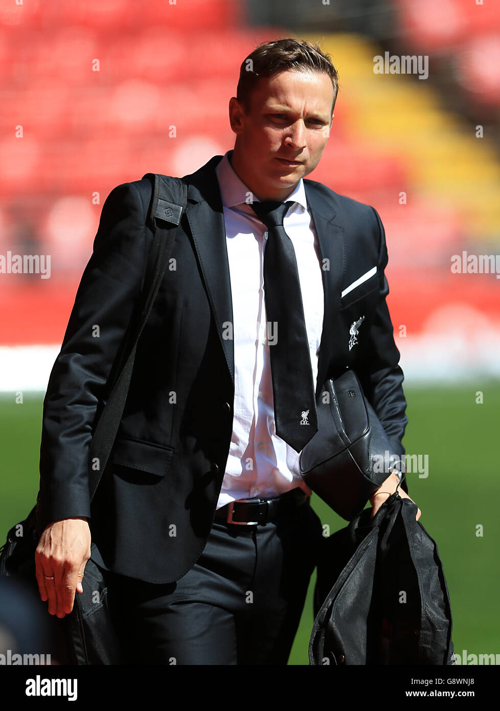 Liverpools first team development coach pepijn lijnders arrives at