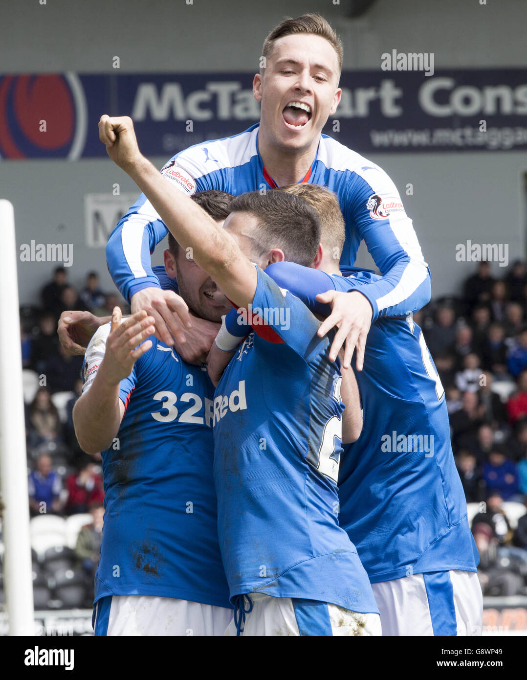 Jason Scotland Rangers Rangers' Jason Holt (centre) celebrates scoring his side's second goal ...