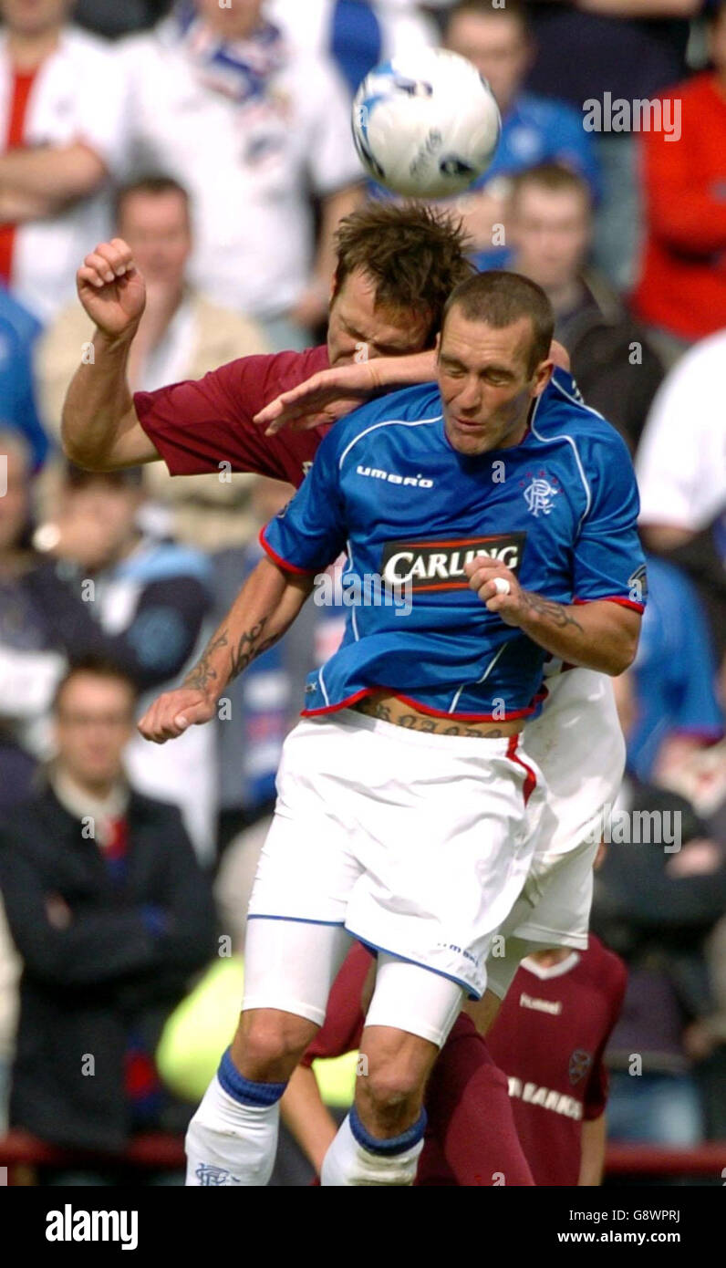 During their bank of scotland premier league match at tynecastle hi-res ...