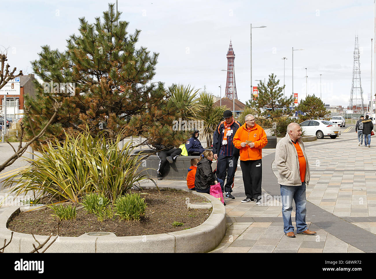 Football soccer blackpool tower gv general view hires stock