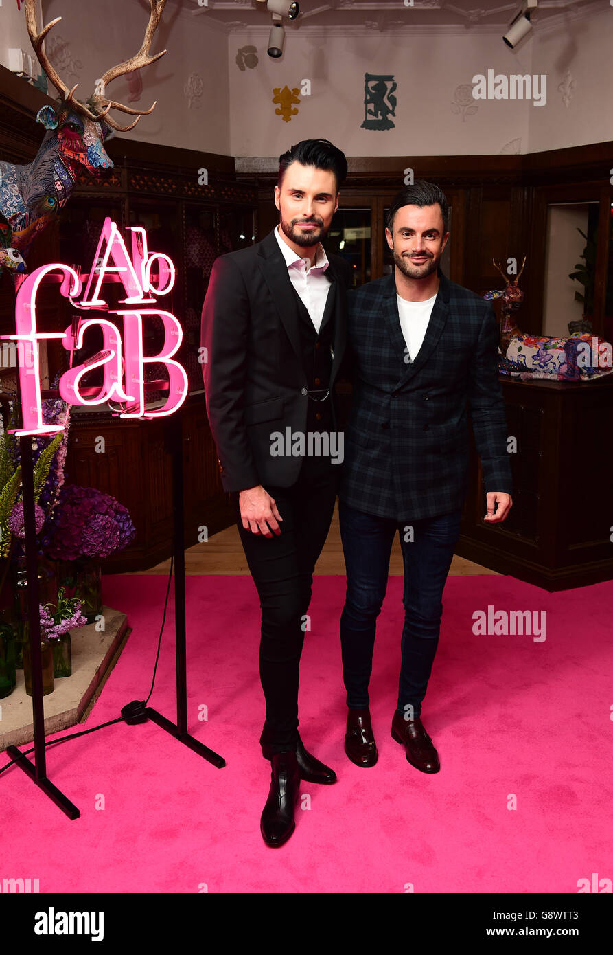 Rylan Clark and Dan Neal attending the Absolutely Fabulous The Movie ...