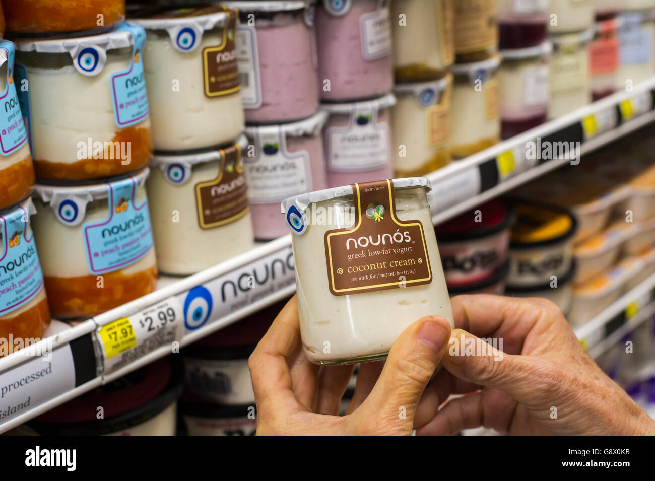 Containers of Nounós brand artisanal, local, small batch, nonGMO, low