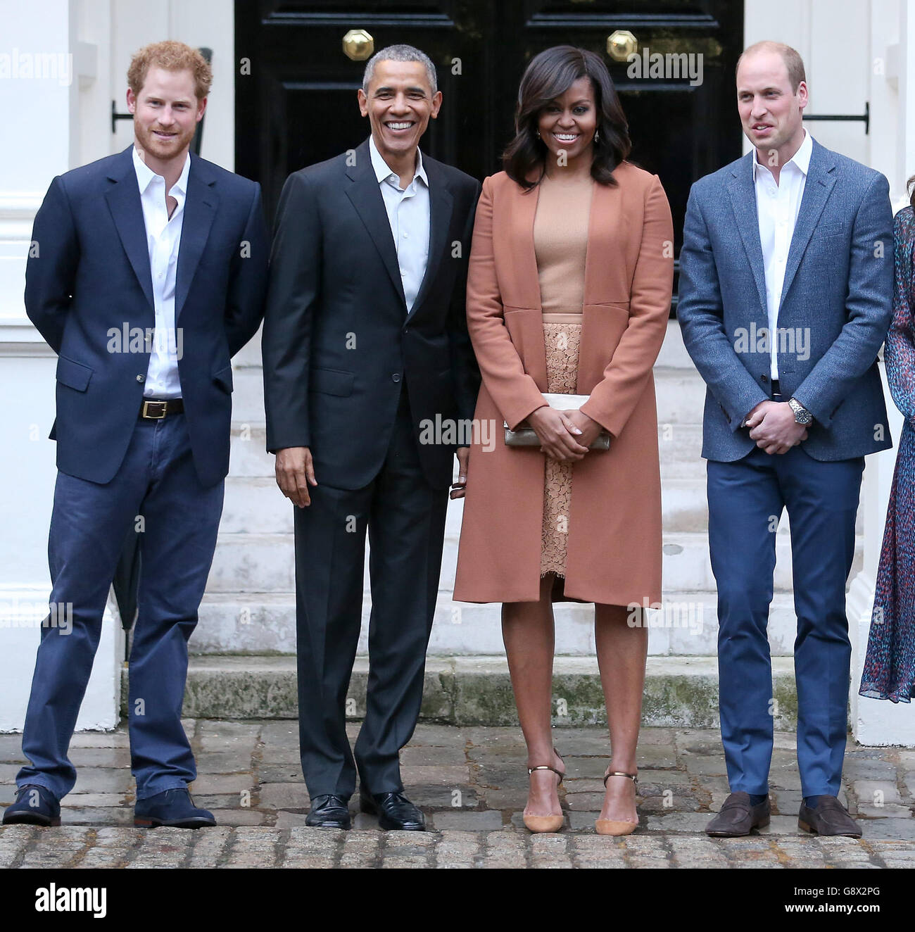 (Left to right) Prince Harry, President and First Lady of the United