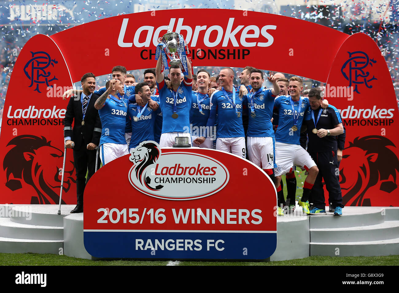 Soccer football alloa v rangers lphli hires stock photography and