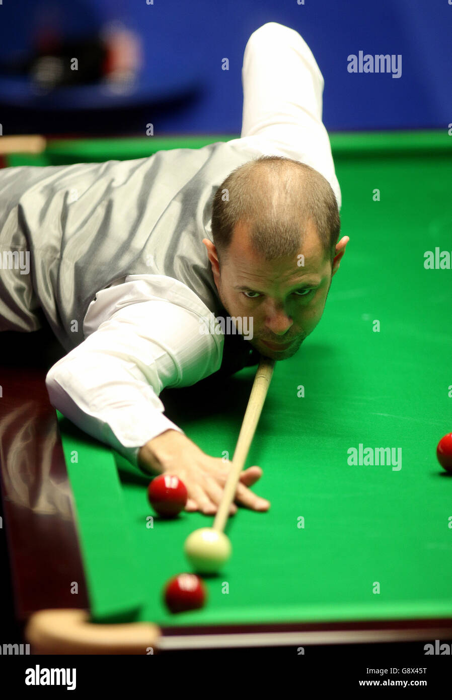 Barry Hawkins during day nine of the Betfred Snooker World Championships at the Crucible Theatre, Sheffield. Stock Photo