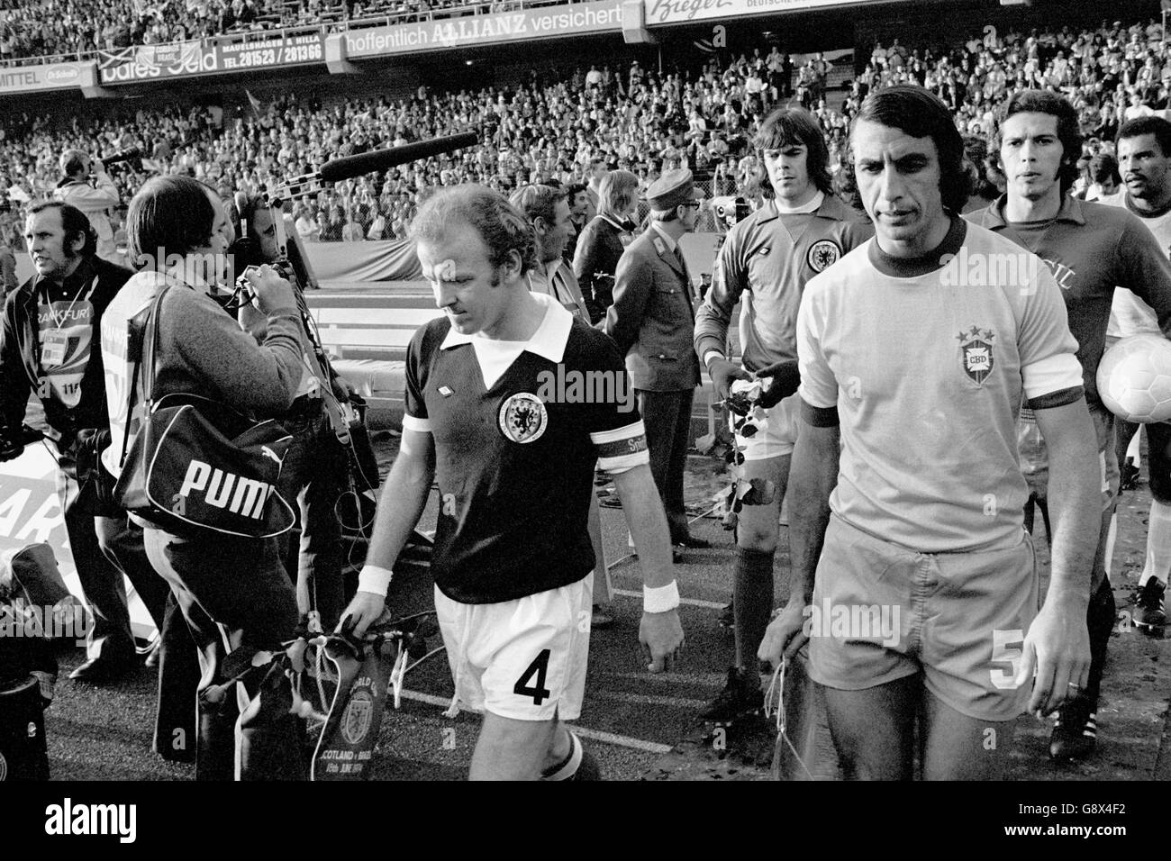 Soccer - World Cup West Germany 1974 - Group Two - Brazil v Scotland - Wald Stadium Stock Photo