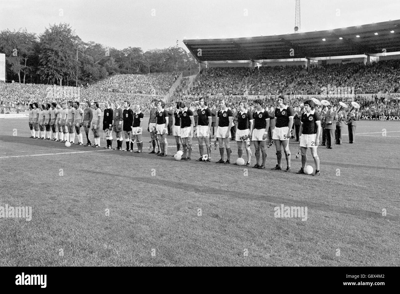 Soccer - World Cup West Germany 1974 - Group Two - Brazil v Scotland - Wald Stadium Stock Photo