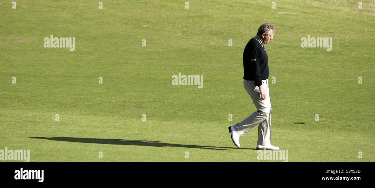 Scotland's Colin Montgomerie during the third round of the Dunhill Links Championships at Kingsbarns Golf Course, Fife, Scotland, Saturday October 1, 2005. PRESS ASSOCIATION Photo. Photo credit should read: Andrew Milligan/PA. Stock Photo