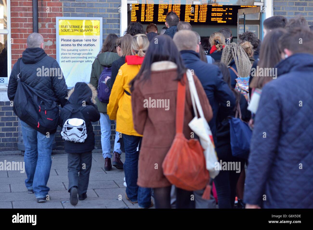 Southern Rail industrial action Stock Photo Alamy