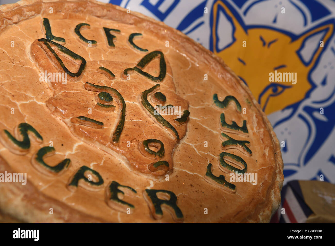 A Leicester City pork pie at Walkers Pie in Leicester Stock Photo Alamy