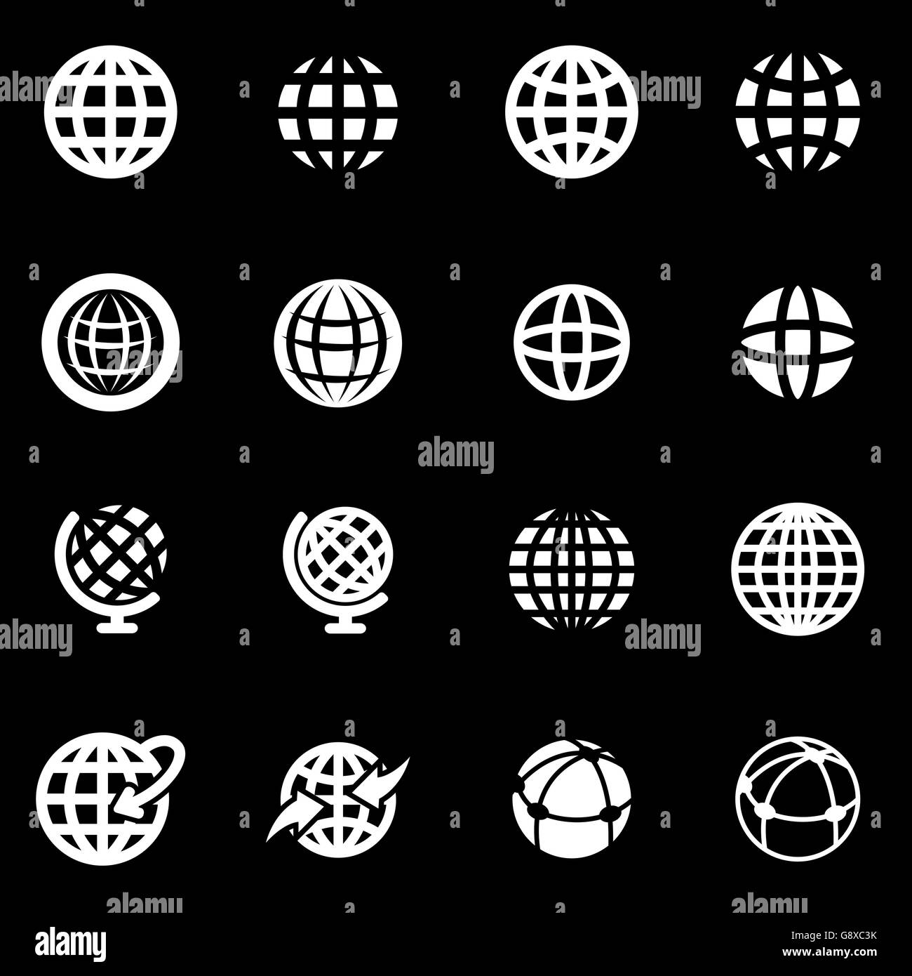 Globe Icon Black and White Stock Photos & Images - Alamy