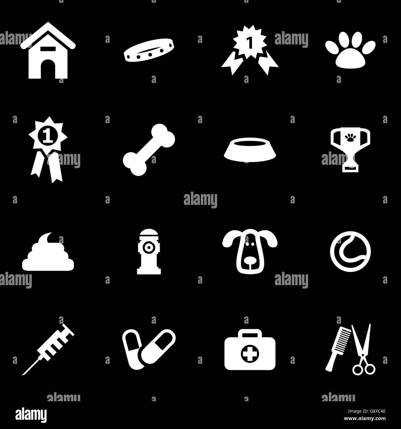 Vector white dog icon set Stock Vector Image & Art - Alamy