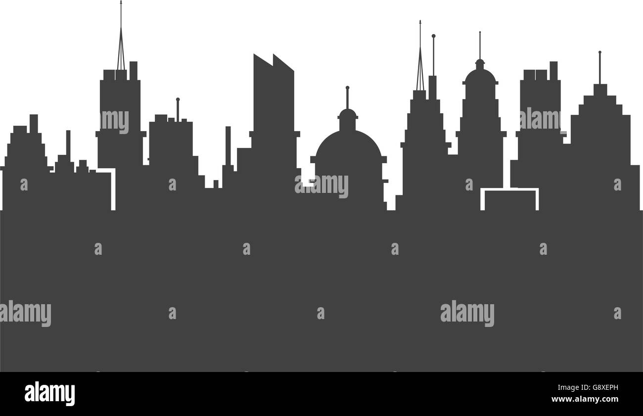 modern city skyline silhouette icon Stock Vector Image & Art - Alamy