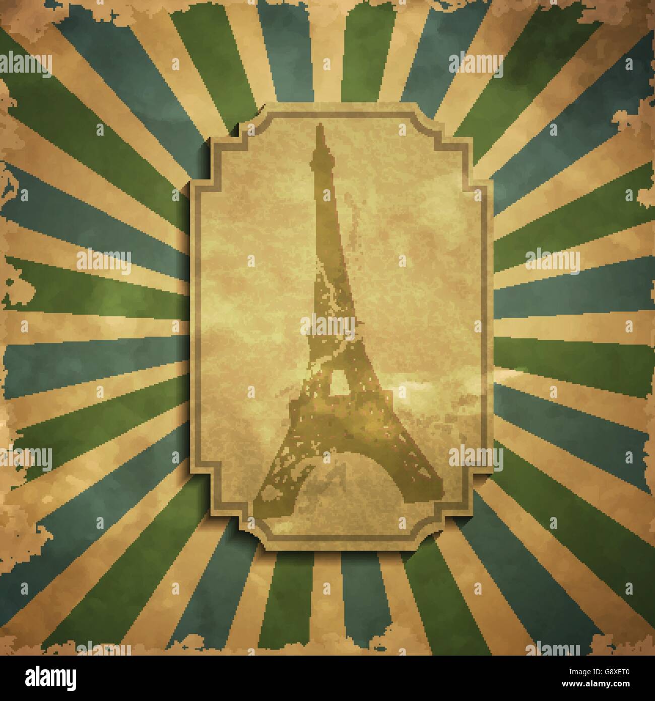 Paris in vintage style poster Stock Vector Image & Art - Alamy