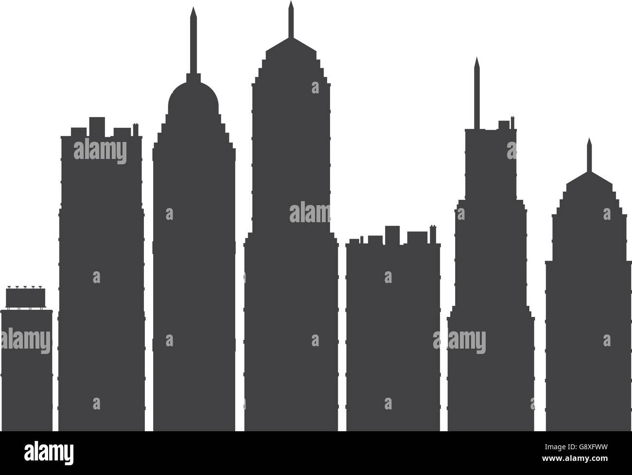 modern city skyline silhouette icon Stock Vector Image & Art - Alamy