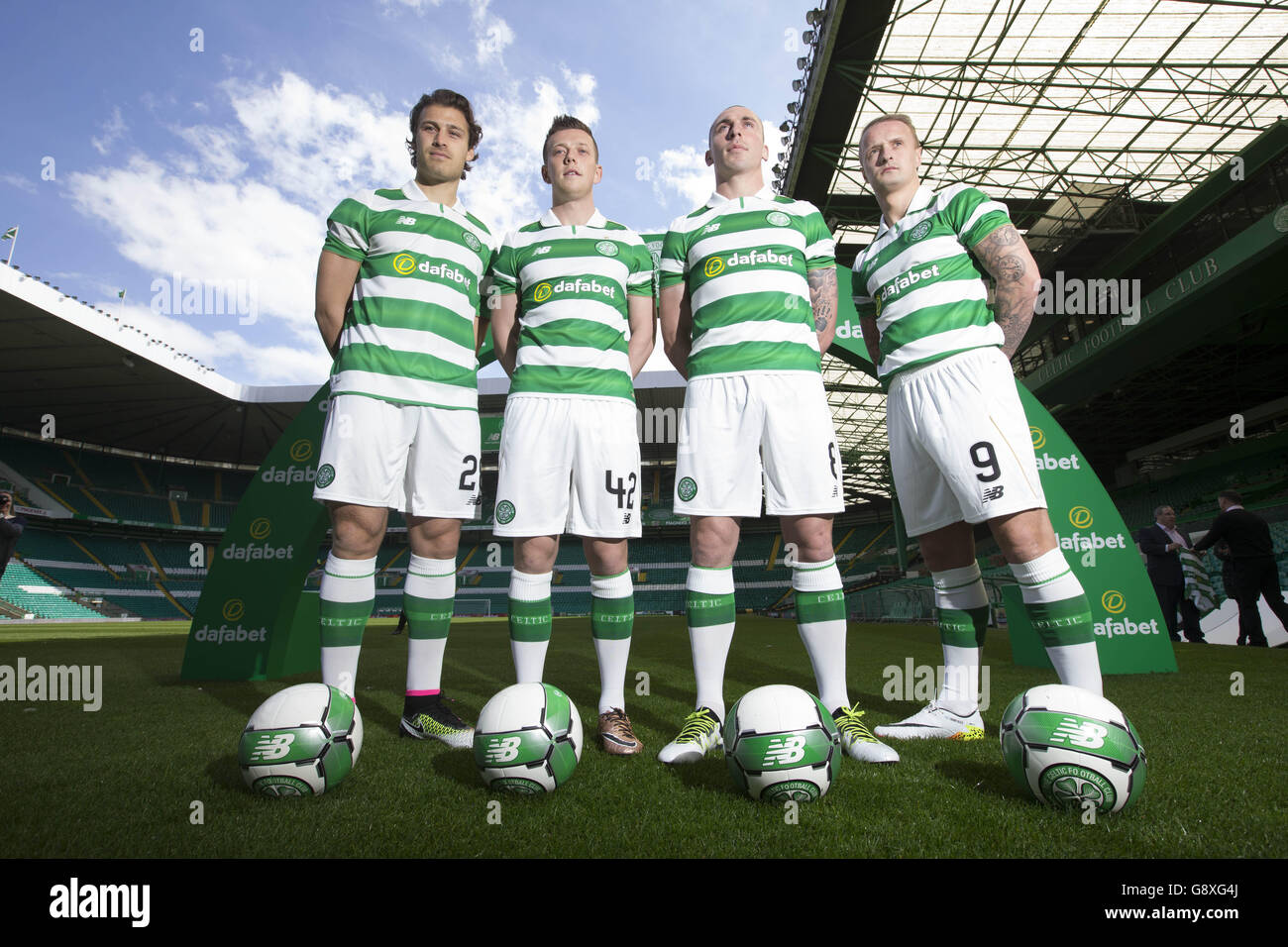 20.06.2013 Glasgow, Scotland. Joe Ledley during the Launch of the new Celtic  home kit for the 2013/14 Season Stock Photo - Alamy