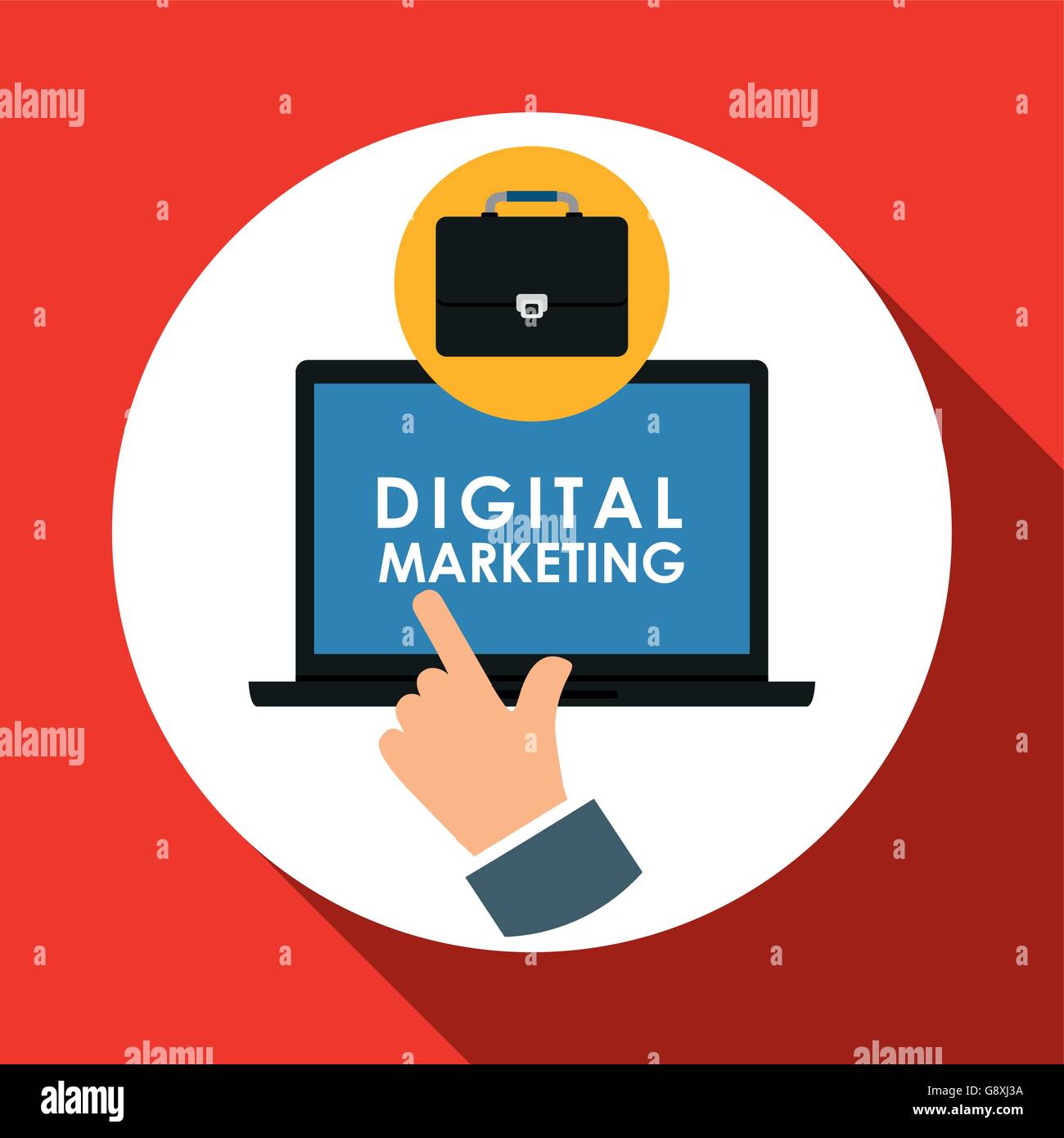 Flat illustration about digital marketing design Stock Vector Image ...