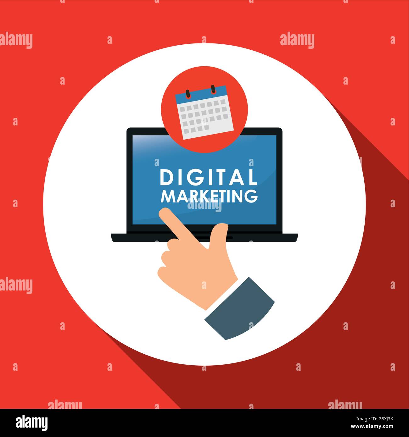 Flat illustration about digital marketing design Stock Vector Image ...