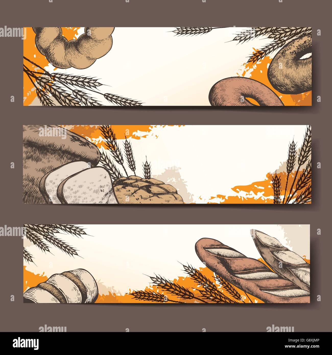 Exquisite Bakery Banner Design In Hand Drawn Style Stock Vector Image Art Alamy