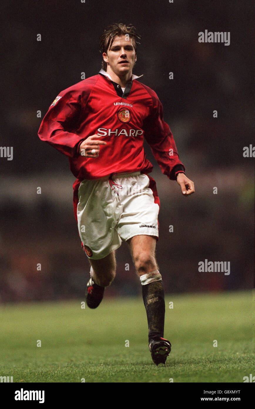 Soccer - FA Carling Premiership - Manchester United v Blackburn Rovers. David Beckham, Manchester United Stock Photo