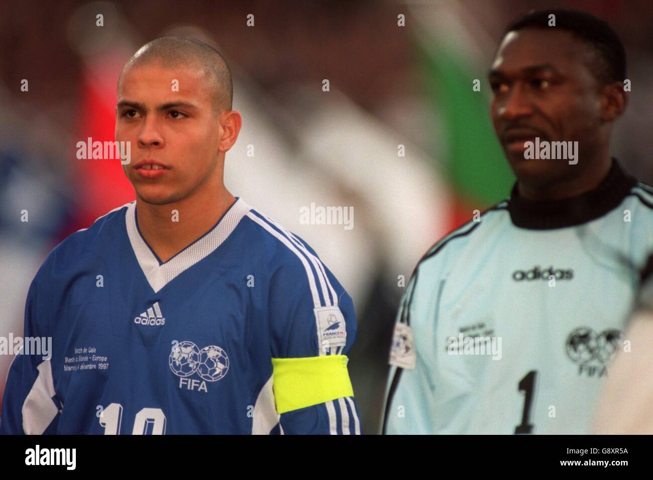 Ronaldo Left And Jacques Songo O Right Of Rest Of The World Line Stock Photo Alamy Ronaldo Left And Jacques Songo O Right Of Rest Of The World Line Stock Photo Alamy